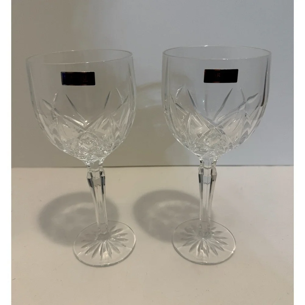 Waterford‎ Crystal Marquis Brookside Water Wine Goblets Set of 2 Glasses, 8-5/8
